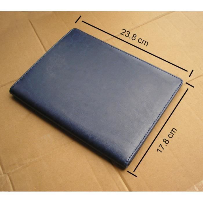 A5 bleu - Porte documents A5 en similicuir avec planche à clip
