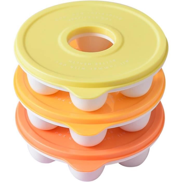 Lot De 3 Bacs À Glaçons Avec Couvercle, Faciles À Démouler, Mini Moules