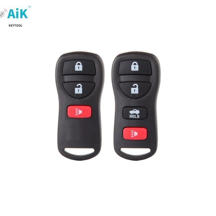 Boutons - Coque de clé de voiture noire, Télécommande sans clé, KBRASTU15 pour Nissan 350Z, Armada, MF iti EX