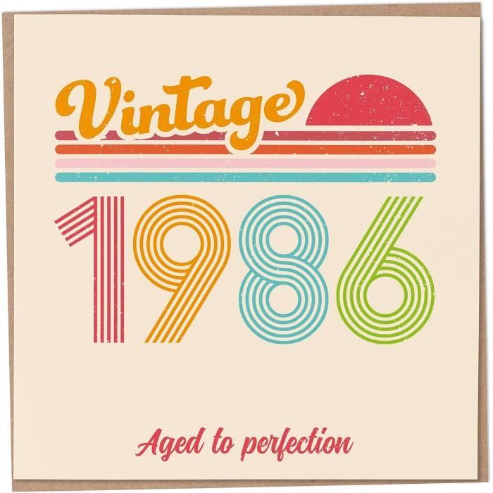 Sweatshirt Vintage 1986 - 36ème Anniversaire - Coton/Polyester - Unisexe