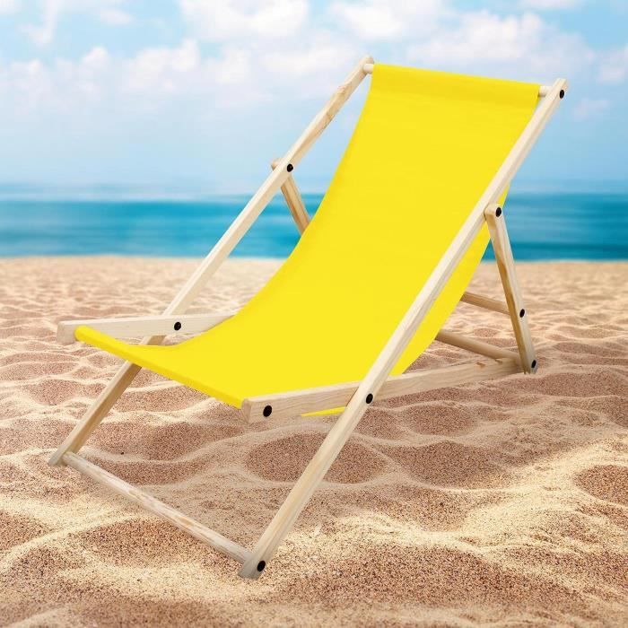 Chaise Longue Pliante En Bois Massif – Lot De 2, Sans Accoudoirs, Réglable 3 Positions, Capacité 120kg, Revêtement OEKO-TEX - 7