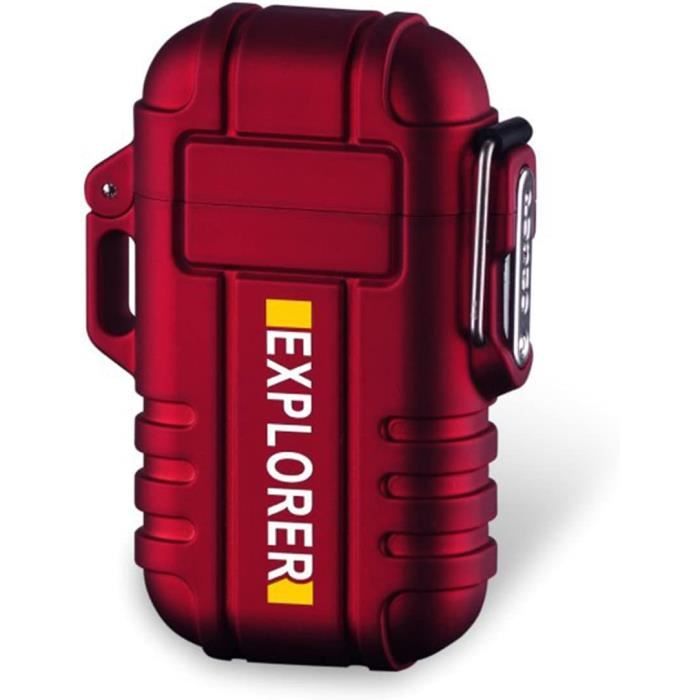 Briquet étanche Rechargeable Exotac TitanLIGHT Orange - Garantie à Vie - Fabriqué Aux USA
