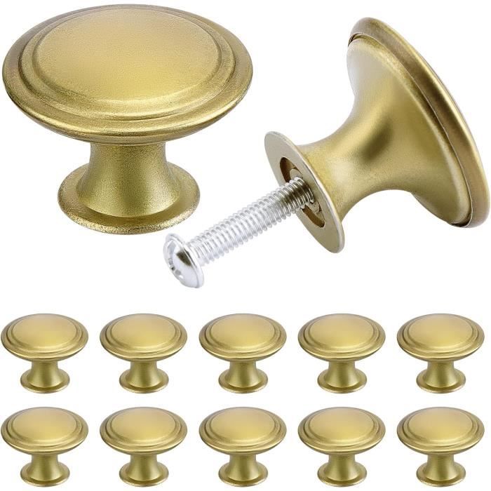 Paire De Boutons Et Rosettes Vintage – Motif Louis XVI – P E Guérin – Laiton Antique