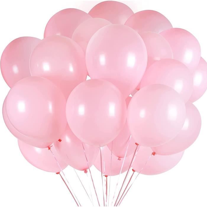 Ballons Rose Pale - 100 Pièces 30 Cm - 12 Pouces Ballon À L'Hélium -  Ballons En Latex Rose Pale Pastel Pour Anniversaire, Mar[H1346]