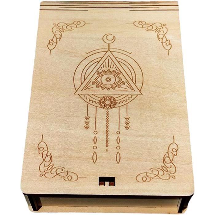 Alnicov Boîte en bois pour cartes de mariage, tirelire avec fente de verrouillage, tirelire en bois pour réception de mariage, anniversaire, fête de remise de diplôme, décoration de fê