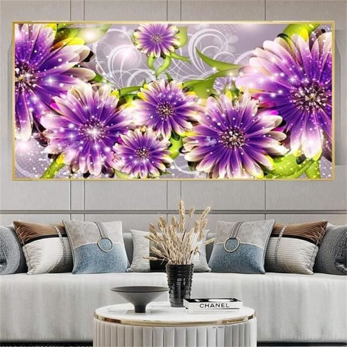 Plantes - peinture complète en diamant - 80x30cm