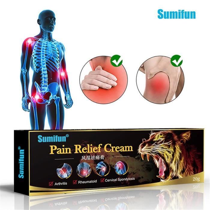 Crme anti-douleur - Sumifun - Baume Arthrite - 34g - Multi-scne -  Soulagement des douleurs articulaires