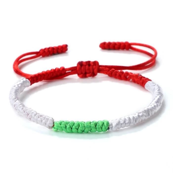 Bracelet tressé fait à la main, corde colorée ajus... – Grandado