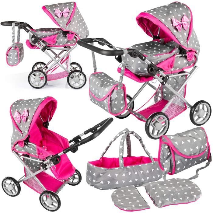 Poussette Canne Enfant Pousette 25 Kilo, Pousette 2 en 1, Landau pour  Poupée Poussettes et Prams Landau Poupee Fille avec Couv55 - Cdiscount Jeux  - Jouets