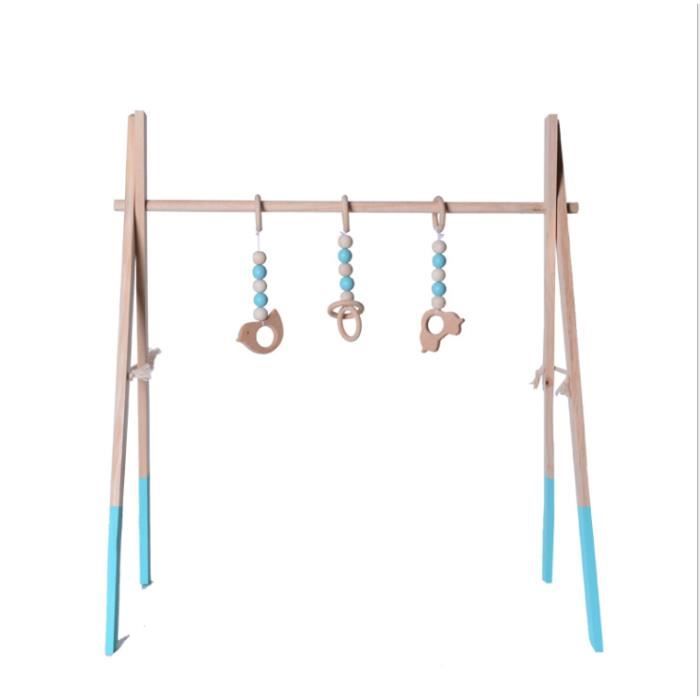 Portique D Activites Bebe En Bois Jouet En Bois Portique D Eveil Avec 3pcs Pendentifs Jeux De Gymnastique Jeu De Societe Gym Vert Cdiscount Jeux Jouets