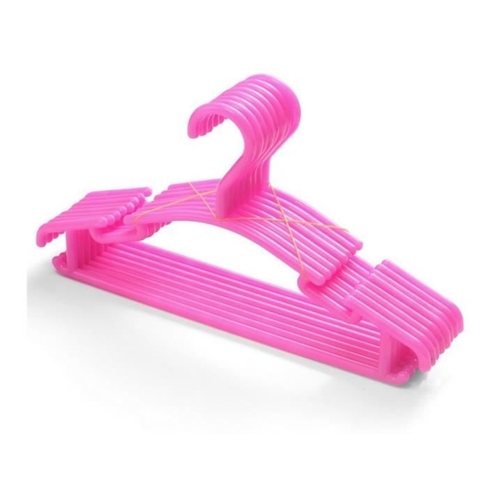 Rose Lot De 50 Cintres Pour Bebe Et Enfant En Plastique Sur Crochet 27x15 Cm Cdiscount Maison