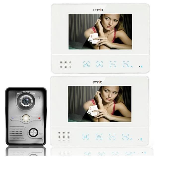 Jeantone 17,8 cm Moniteur /à /écran Tactile vid/éo Porte T/él/éphone Sonnette kit Intercom Syst/ème dentr/ée vid/éo /…