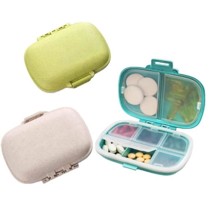 Pilulier 7 Jours 4 Compartiments - Organiseur De Médicaments, Plastique Noir, Marque Relaxdays
