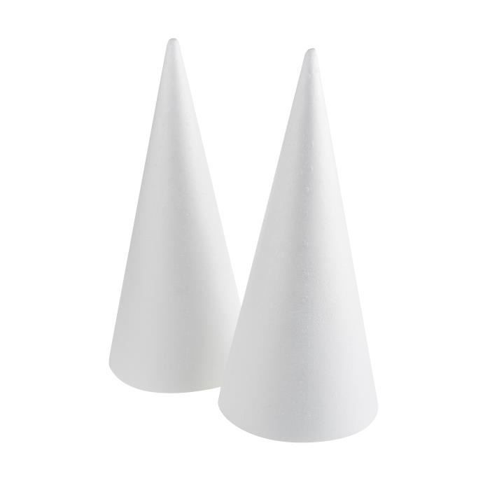 Cônes XXL Cônes XXL en polystyrène, 40 x 18 cm, 2 pc. Cdiscount Bricolage
