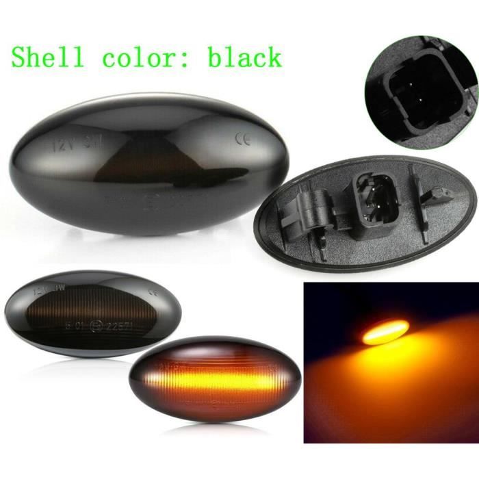 Dasing Clignotant LED Dynamique pour Voiture Clignotant Lat/éRal Orange pour 307 206 407 107 pour