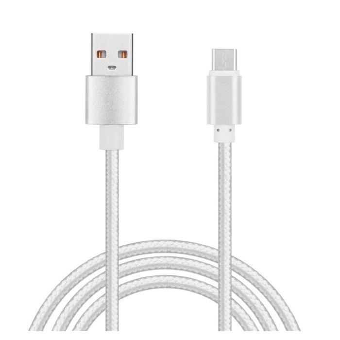 Câble Micro USB 3 Mètres Blanc Pour Huawei Y6 2018 - Neuf, Marque NOVAGO