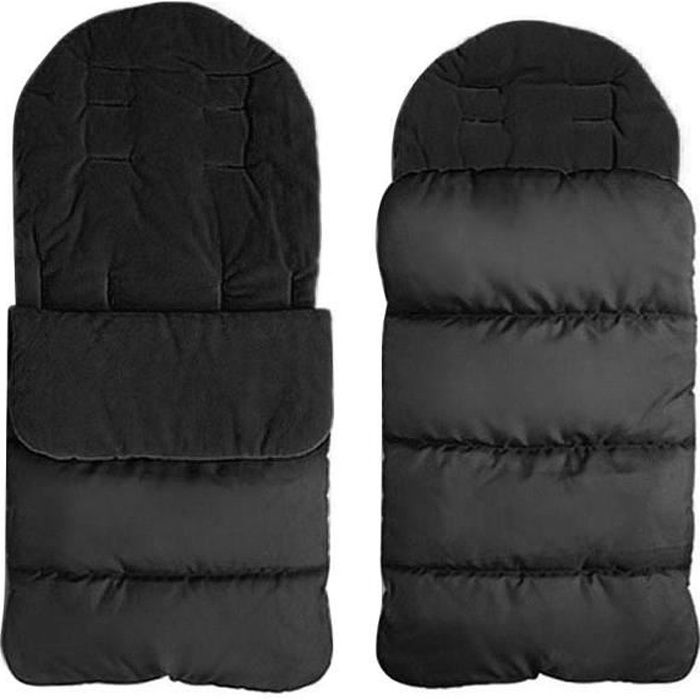 NOIR Chancelière Bébé Poussette Universelle Imperméable Chaude