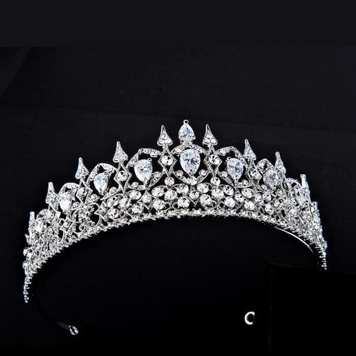 Crystal Tiare Mariage Couronne Princesse Coiffes Accessoires de cheveux de  mariée So63352 - Achat / Vente diadème Crystal Tiare Mariage Couronne -