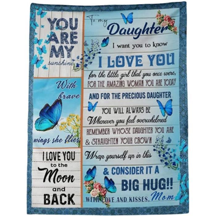 Lettre De Cadeau D Anniversaire A Ma Fille Pour Exprimer L Amour Couverture 75x150cm S De Decoration Interieure Polaire Cdiscount Maison
