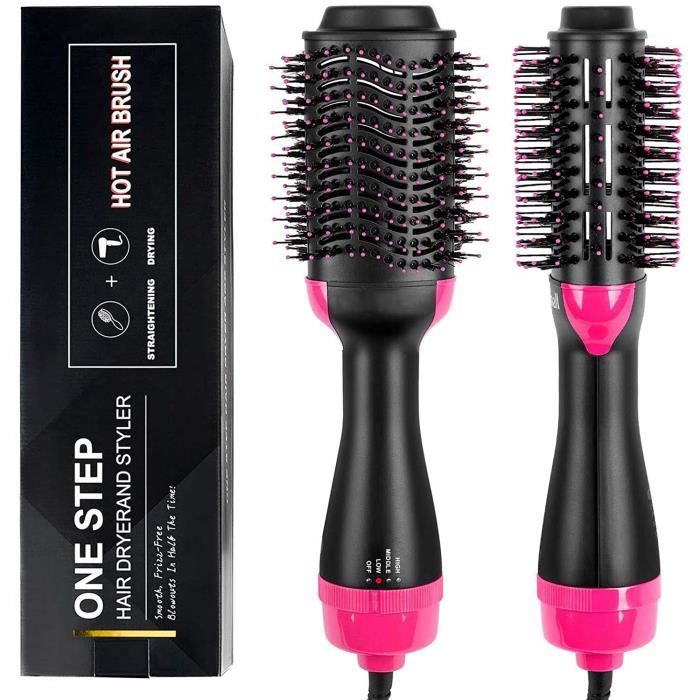 QIQIQI Brosse Soufflante 3 En 1 Brosse Chauffante Multifonctionnels Ionique N eacute gatif Brosse Cheveux Brosse Air Chaud Brosse Lissante 