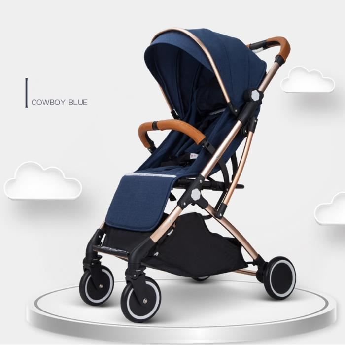 Poussette Bebe Pliant Enfants Chariot De Voyage Infantile Avec Roues Antichocs Bleu Cdiscount Puericulture Eveil Bebe