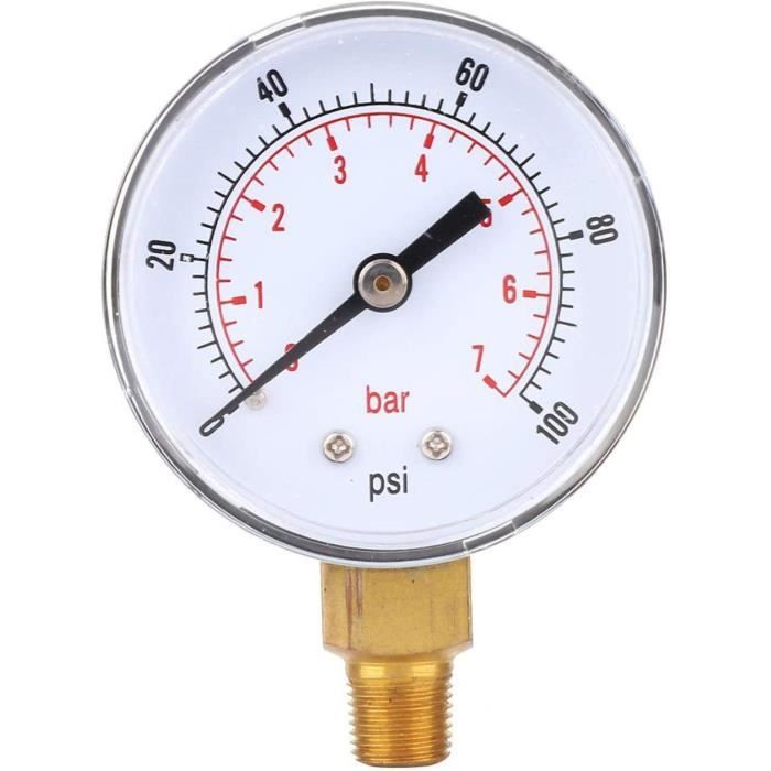 YOSOO manomètre de test de pression Manomètre radial Y50 0‑600 psi avec