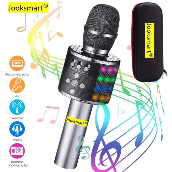 Compatible PC//Mac for la diffusion en direct Show KTV Noir etc. Portable Mic Microfone Enregistrement vocal USB Mini multim/édia portable Microphone