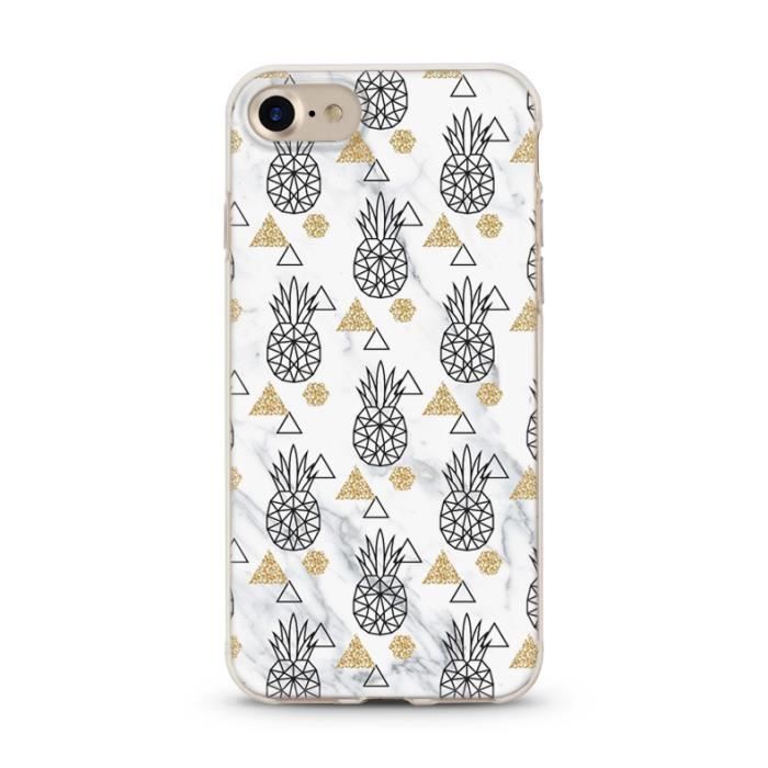 coque iphone 7 marbre ananas