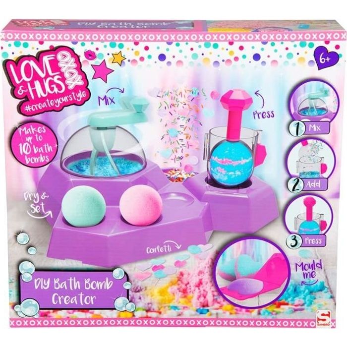 Love Boule de Bain Fabrication Enfant  Kit Loisirs Créatifs avec Moule Et  Poudre pour Faire Jusqu'à 10 Boules De Bain I - Cdiscount Au quotidien