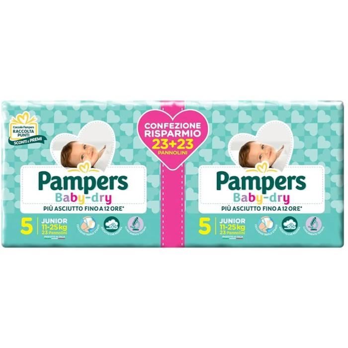Pampers Baby Dry junior Pd 46 Cdiscount Puériculture & Eveil bébé