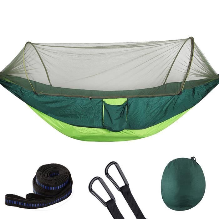yosoo hamac avec moustiquaire lit suspendu double hamac de voyage portable avec moustiquaire (vert)