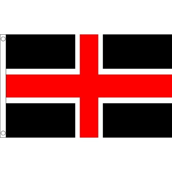 Le Drapeau Vague De Durham Est Un Comté D'angleterre Modèle Vectoriel De Bannière Ou De Ruban