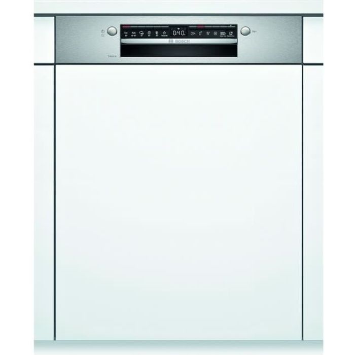 Lave-vaisselle intégrable BOSCH SMI4HTS31E SER4 - 12 couverts - Induction - L60cm - Home Connect - 46dB - Bandeau inox