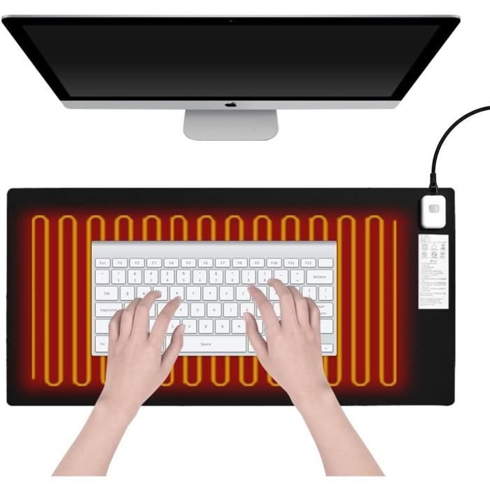 KQWVZ Tapis De Souris Chauffant, 80x33CM Tapis De Souris Avec Fonction