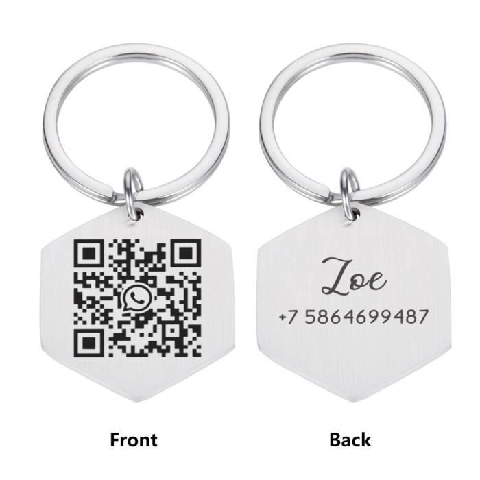 CRAZE Pets Dog Collar QR Code Tags Personalized Number and Code for