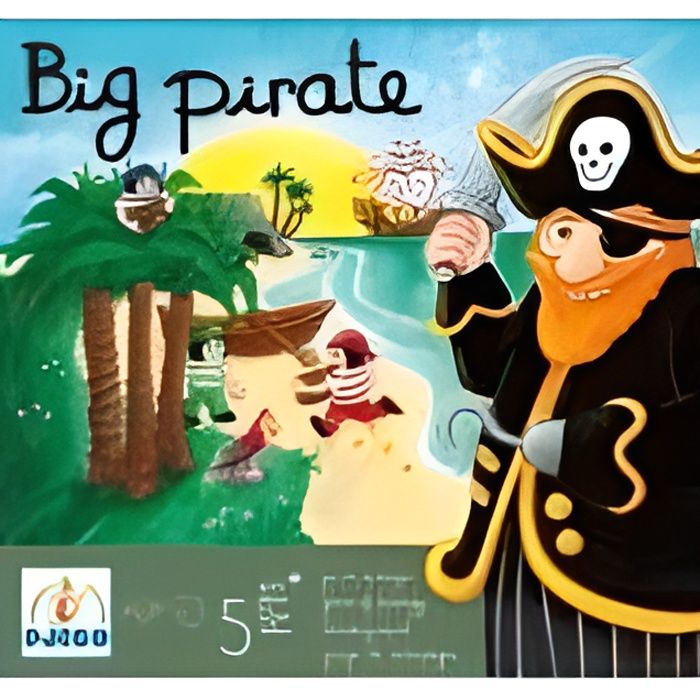 jeu de société - djeco - big pirate - 31 pièces - pour enfant de 5 ans et plus
