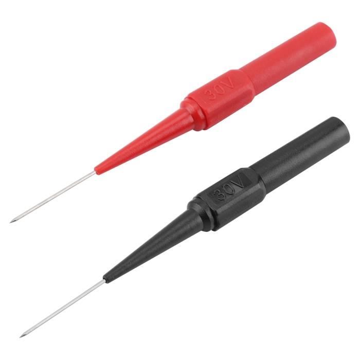 Sondes De Test Multimètre YINETTECH - Lot De 4 - Pointe Acier Inox - Connexion 4mm - Sécurité 1000V