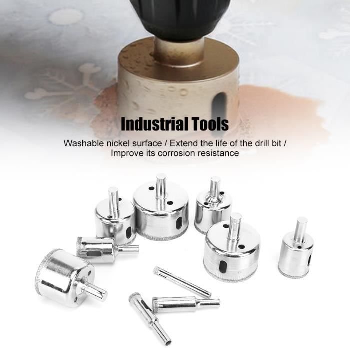 Diamant Foret 10Pcs 5Mm Trépan Scies Cloche Outils Set Forets