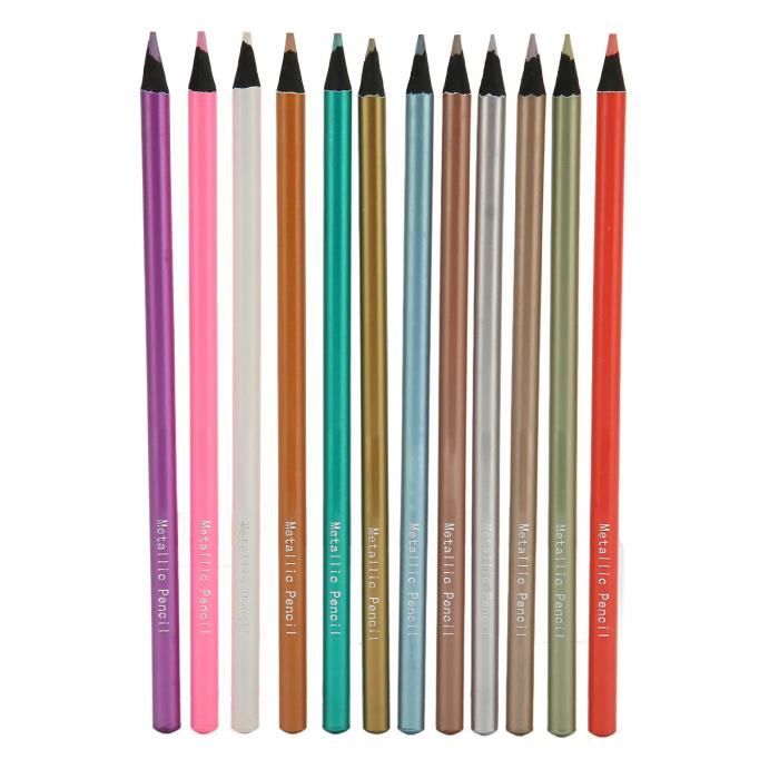 24 Crayons de Couleur, Ensemble de Crayons de Couleur à pigments