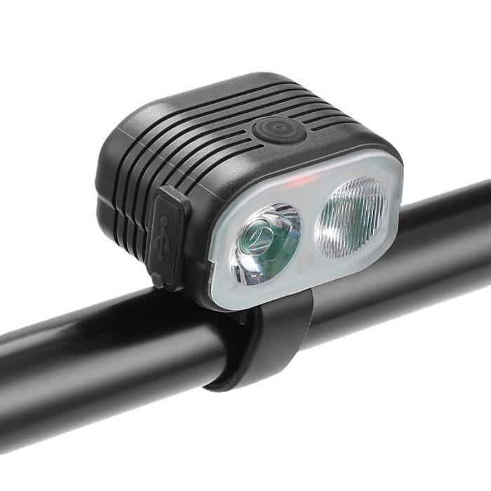 Phare Avant De Vélo LED Super Lumineux 4000mAh Rechargeable USB Type-C + Klaxon 120dB – Étanche IP44