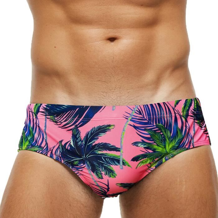 Maillot de bain ESCATCH Maillot de bain pour homme boxer short de surf avec coussretours ete Red Coconut Tree Blanc Cdiscount Pret a Porter
