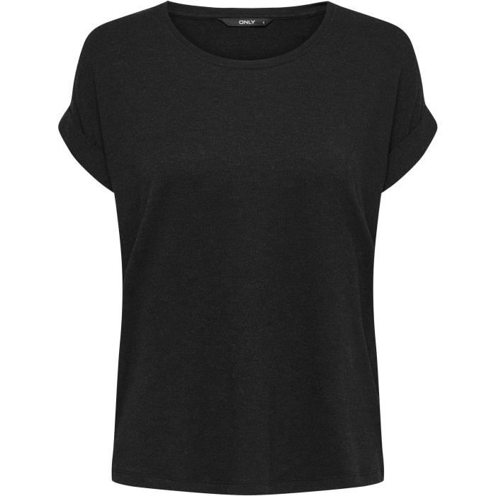 ONLY T-Shirt à Manches Courtes Noir Femme Noir - Cdiscount Prêt-à