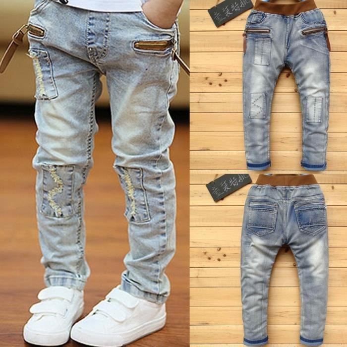 Hbl Ienens 5 13y Enfants Gar ons V tements Slim Jean Classique Pantalon