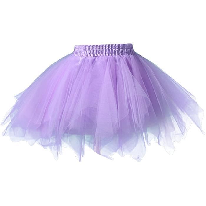 Jupe Tutu Bebe Enfant Fille Arc En Ciel Pettiskirt Pour Danse Carnaval Costume Mode Princesse Fluffy Glisten Avec Coiffe A Nœud Violet Cdiscount Pret A Porter