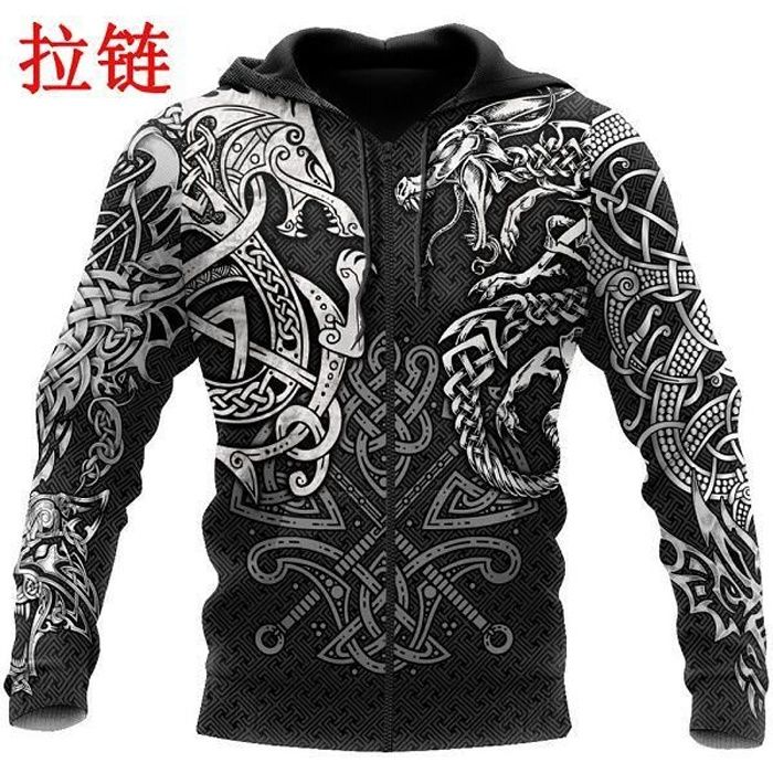 Sweat à capuche Viking pour homme
