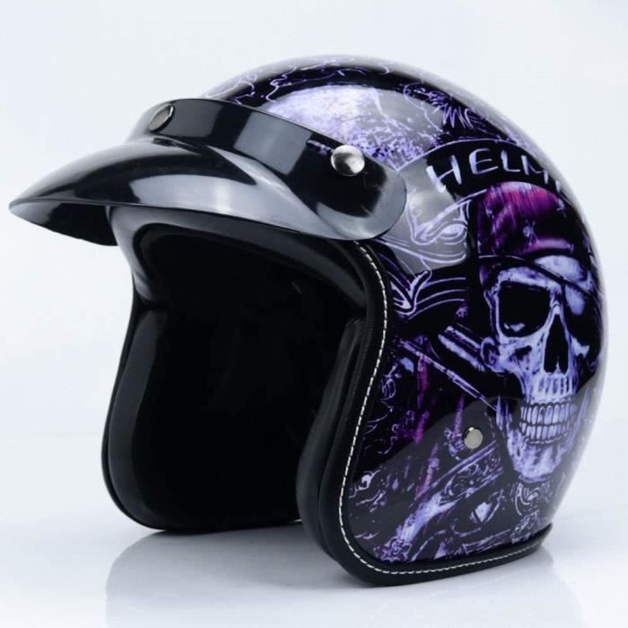 Retro 3//4 Moto Chopper Cruiser Biker Pilot Crash Casque Casques ECE Certifié Avec Lunettes Pare-Soleil A,S Casques De Moto Jet Vintage À Visage Ouvert Pour Hommes Et Femmes Route 66