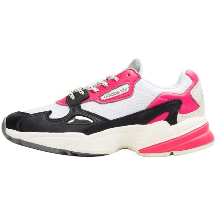 النو ADIDAS Baskets Falcon W Blanc-Rose-Noir - Femme/Adulte Blanc ... النو النو ADIDAS Baskets Falcon W Blanc-Rose-Noir - Femme/Adulte Blanc ... النو