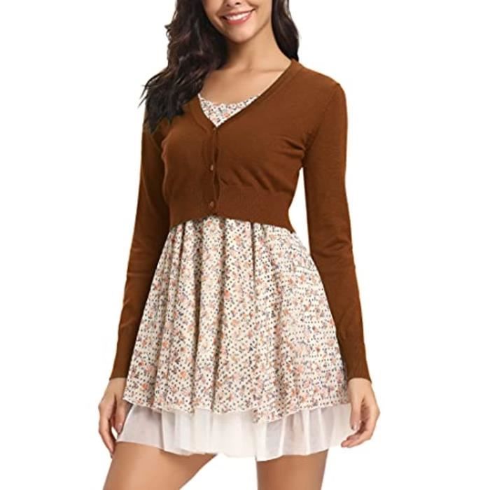 Pull Décontracté Essentials Pull Femme Essentials à Col Rond Et Manches Longues - Torsadé Léger | Coton Mélangé - Grande Taille Dispo Matériau Coton Modal