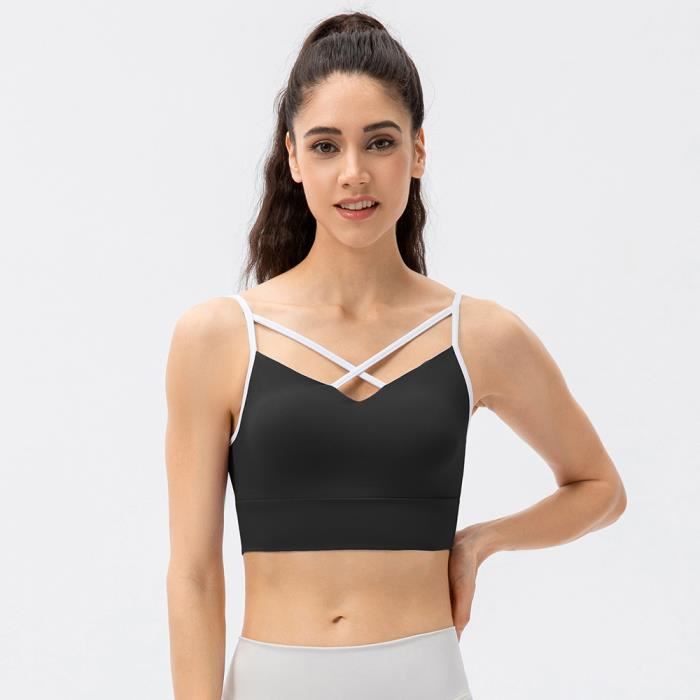 BAYDI Clouduxi Soutien-gorge De Sport à Col Carré Long Yoga