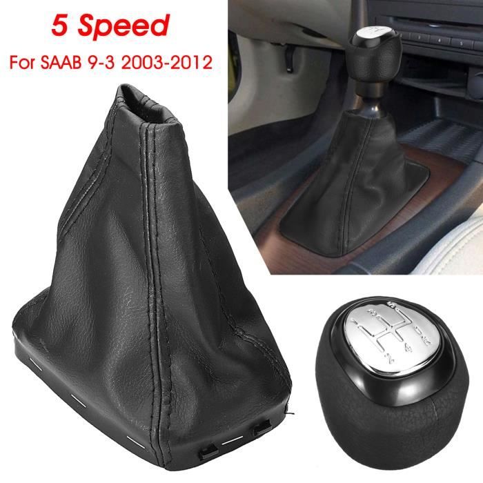 POUR SAAB 9-3 02-16 SOUFFLET LEVIER DE VITESSE CUIR NOIR BRODERIE 93 Aero GRIS POUR SAAB 9-3 02-16 SOUFFLET LEVIER DE VITESSE CUIR NOIR BRODERIE 93 Aero GRIS